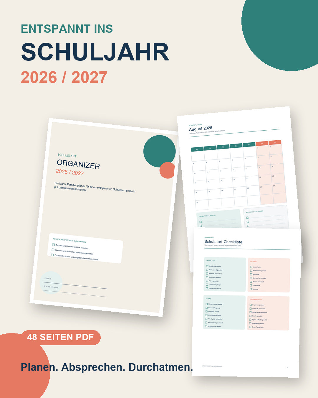 Dokumenten Notfallordner PDF | Wichtige Unterlagen, Kontakte & Verträge organisieren | Druckbarer Haushaltsordner